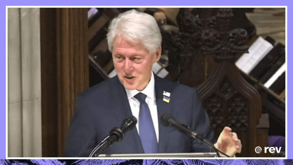 前总统克林顿在悼词中说，奥尔布赖特是“美国最好的声音”