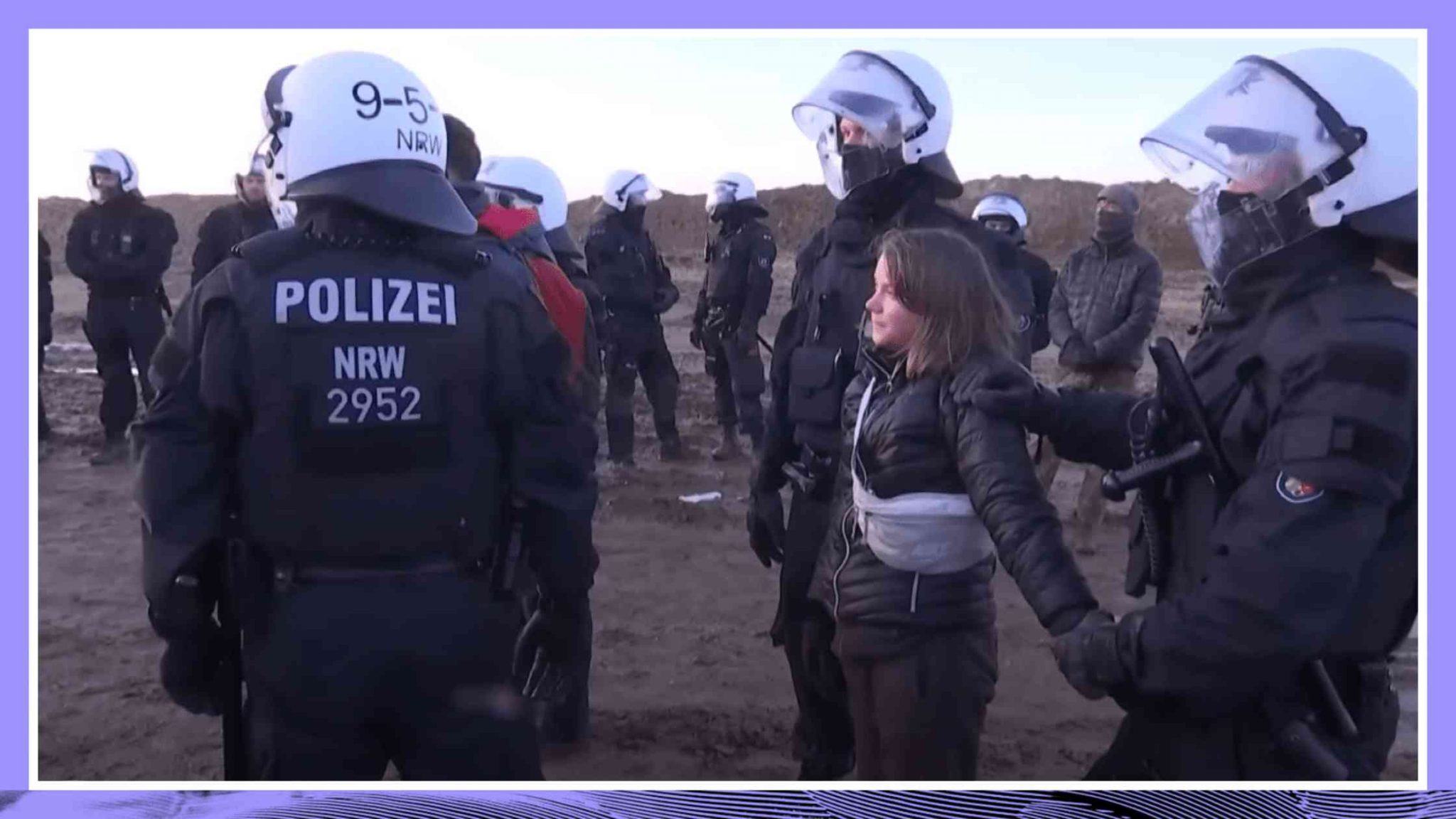 格蕾塔·桑伯格在抗议德国煤矿时被捕