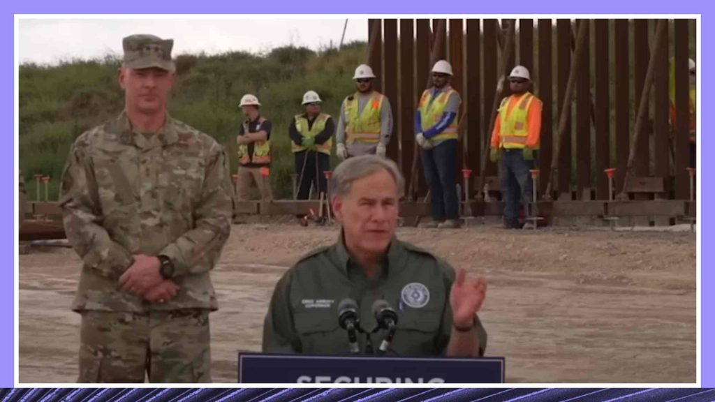 在德克萨斯州州长阿博特给予更新' Efforts To Secure The Border Transcript