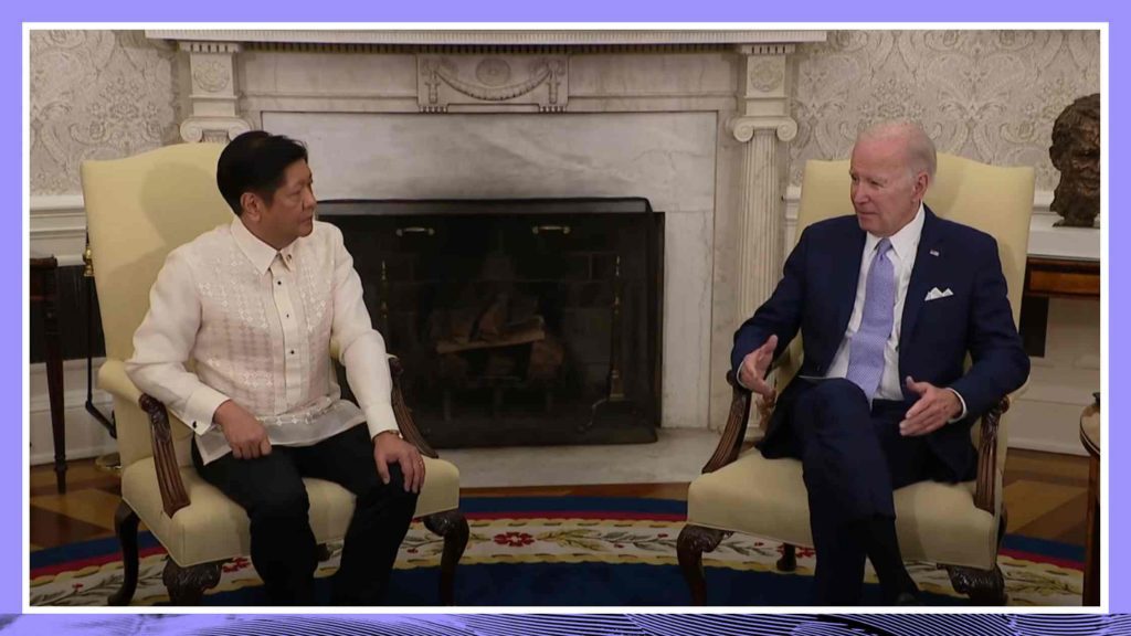 拜登会见菲律宾总统马可与中国关系紧张